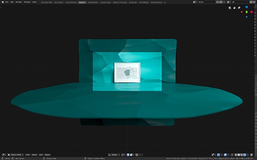 Screenshot of a model in the 3D program Blender
